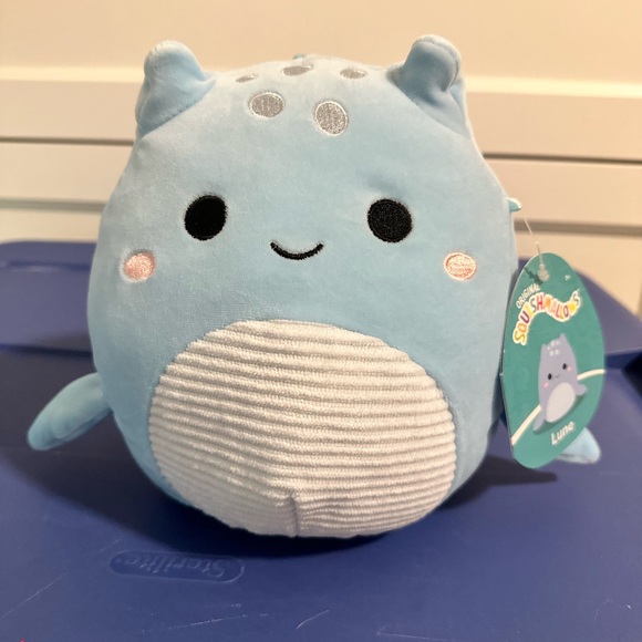 NWT squishmallows 7.5” lune blue sea monster plush stuffed animal - Picture 1 of 7